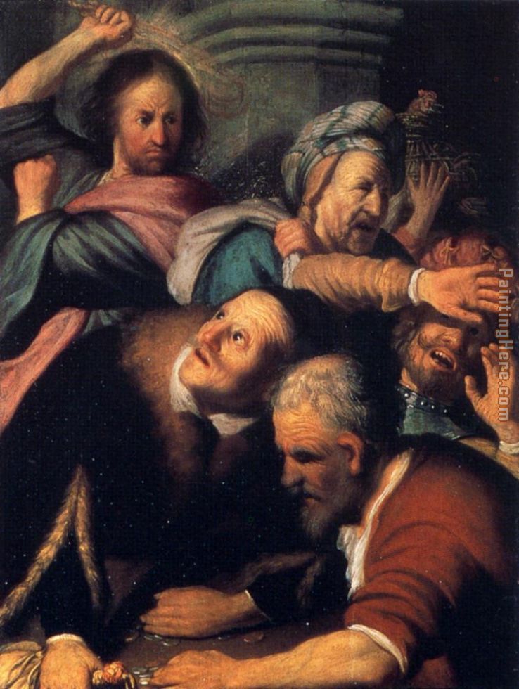 Christ Driving The Money Changers From The Temple painting - Rembrandt Christ Driving The Money Changers From The Temple art painting